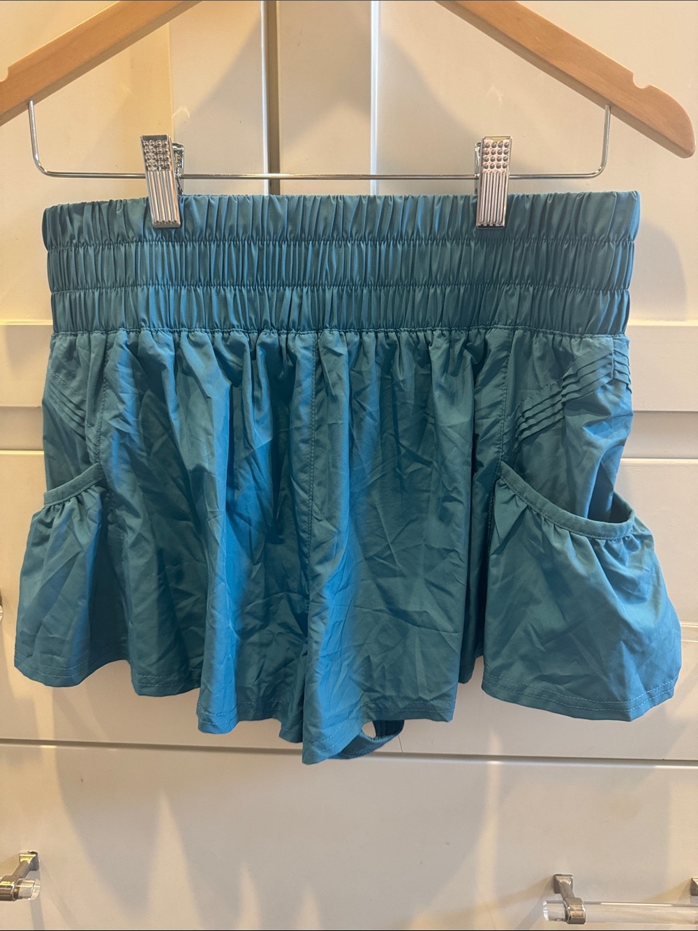 💙 S Teal Blue Athletic Skort Shorts FP by Free People Movement Get Your Flirt On - Picture 3 of 7